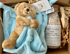 Bear Comfort Blanket and Bath Soak Gift Set