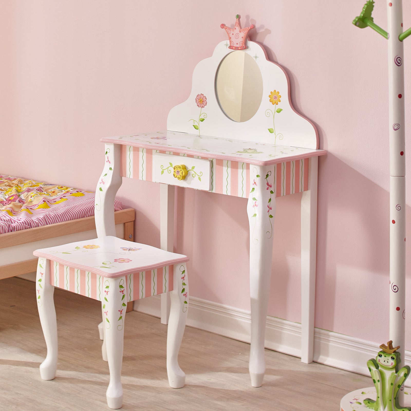 Kids Furniture - Fantasy Fields Princess and Frog Vanity Table and Stool