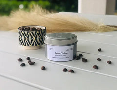 Blissful Sundays Soy Candle - Travel Tins - Fresh Coffee