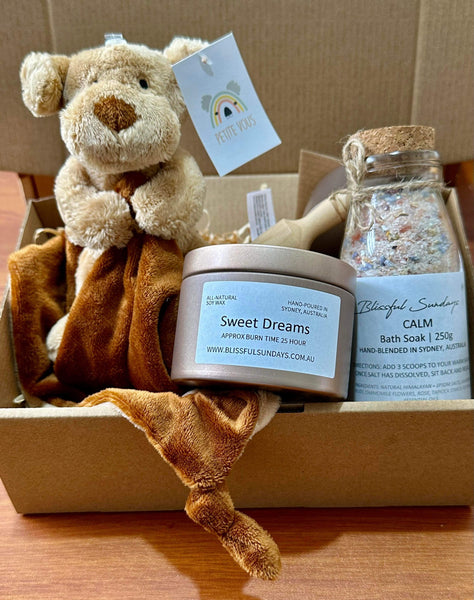 Dog Comfort Blanket Candle and Bath Soak Gift Set