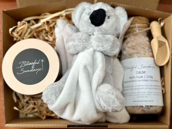 Koala Comfort Blanket Candle and Bath Soak Gift Set