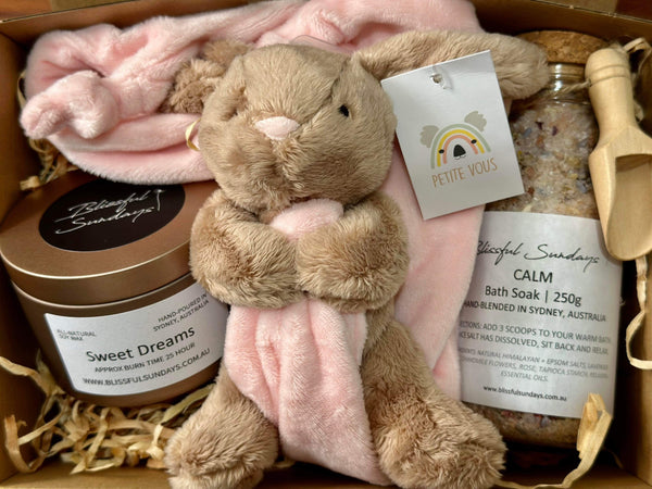 Bunny Comfort Blanket Candle and Bath Soak Gift Set