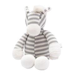 Zebra Cotton Knit Toy and Candle Gift Set