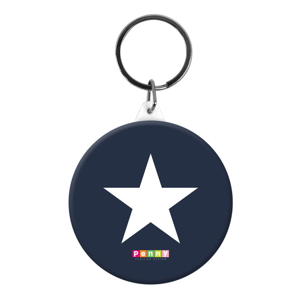 Penny Scallan Button Bag Tag - Navy Star