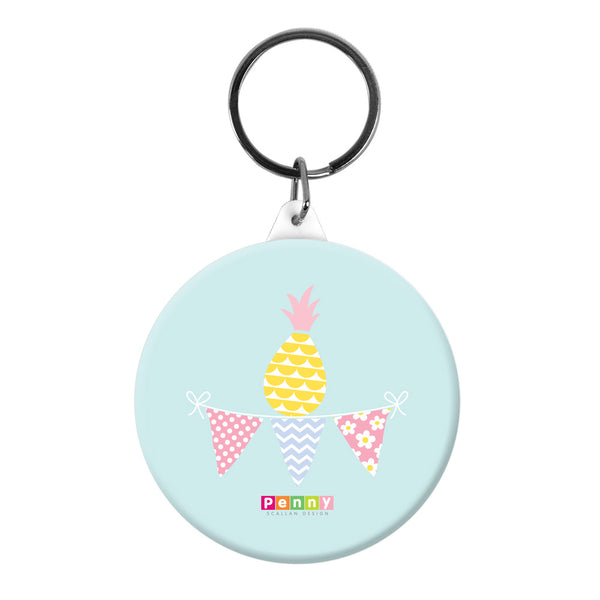 Penny Scallan Button Bag Tag - Pineapple Bunting