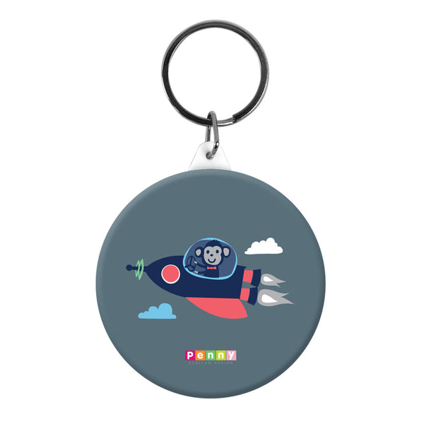 Penny Scallan Button Bag Tag - Space Monkey