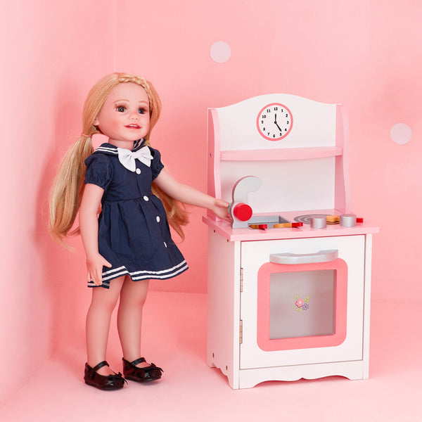 Olivia's Little World Doll Furniture - Sweet Pink Kitchen