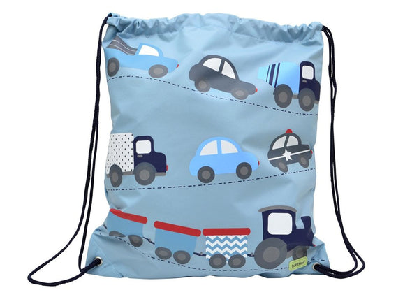 Bobble Art Swimming Bag / Library Bag / Drawstring Bag - Cars
