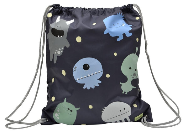 Bobble Art Swimming Bag / Library Bag / Drawstring Bag - Monsters