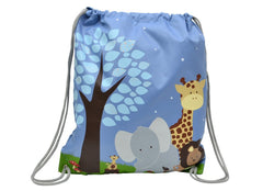 Bobble Art Swimming Bag / Library Bag / Drawstring Bag - Safari