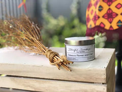 Blissful Sundays Soy Candle - Travel Tin - Tobacco Flower and Oak