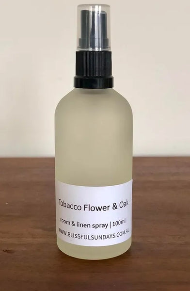Blissful Sundays Room and Linen Spray - Tobacco Flower and Oak