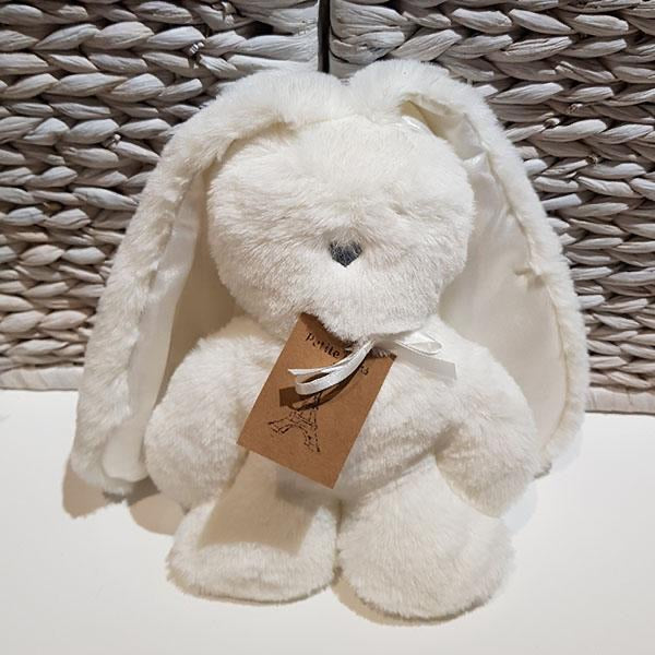 Petite Vous Flat Bunny Comforter - White with White Ears