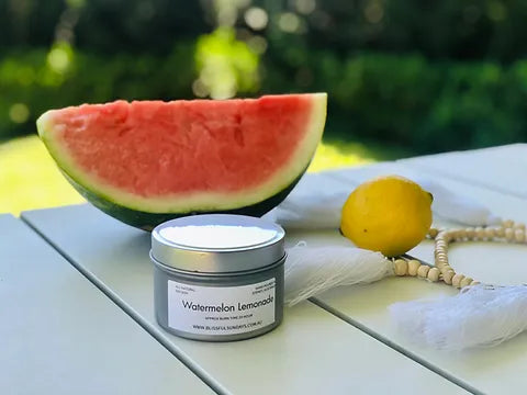 Blissful Sundays Soy Candle - Travel Tins - Watermelon Lemonade