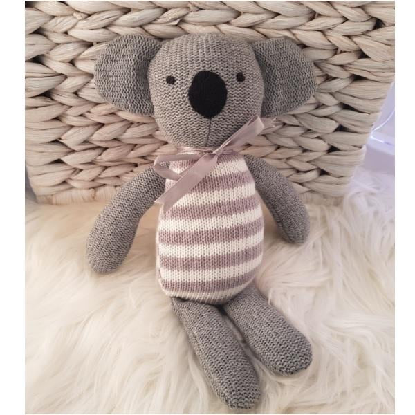 Petite Vous Grey Stripe Rattle - Kali Koala